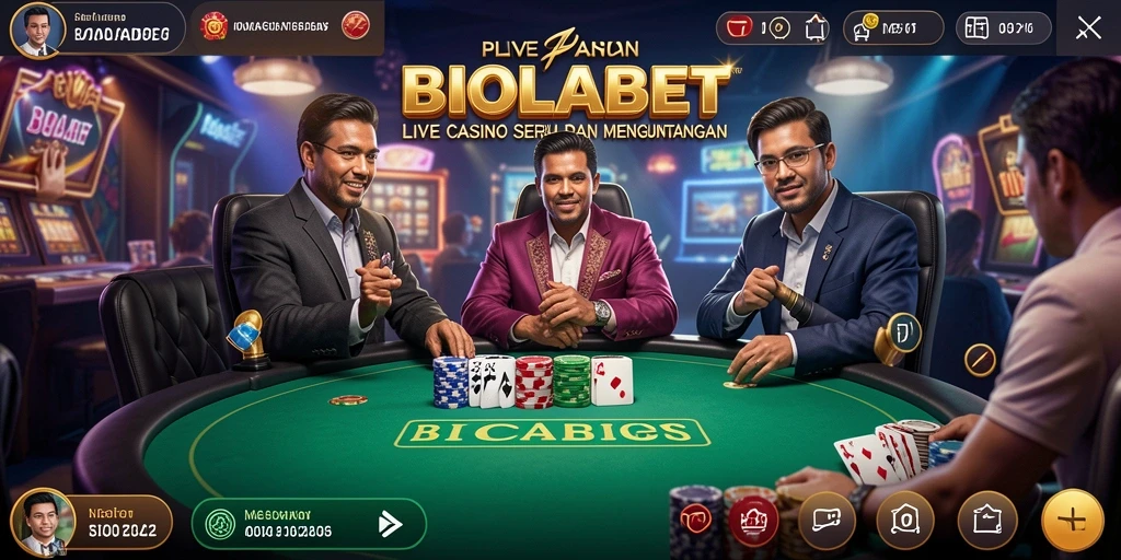 Tampilan gameplay seru dari BIOLABET dalam Live Casino.