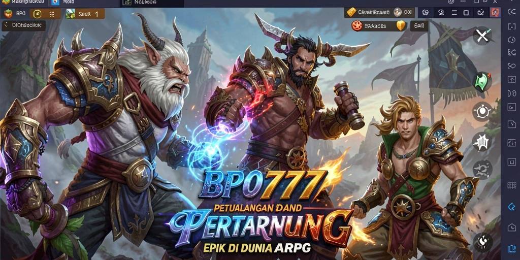 Gameplay ARPG mendebarkan dalam BPO777 dengan aksi penuh warna.