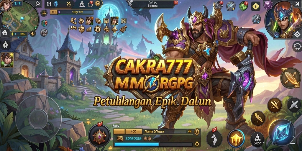 Tampilan permainan <strong>CAKRA777</strong> menampilkan petualangan epik di dunia MMORPG.