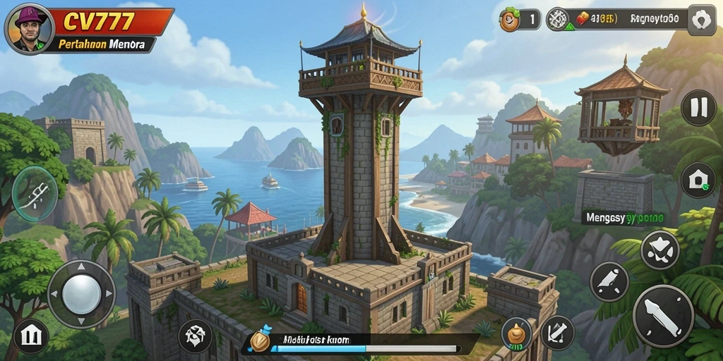 Tampilan gameplay CV777 yang menegangkan dalam pertempuran Tower Defense.