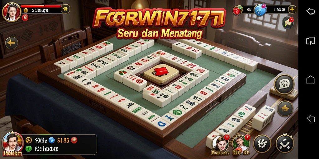 Tampilan gameplay Mahjong yang menarik dalam FORWIN77.