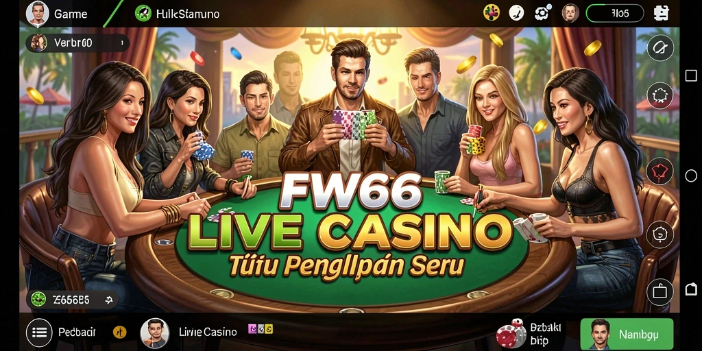 Tampilan gameplay Live Casino yang mendebarkan di FW66.