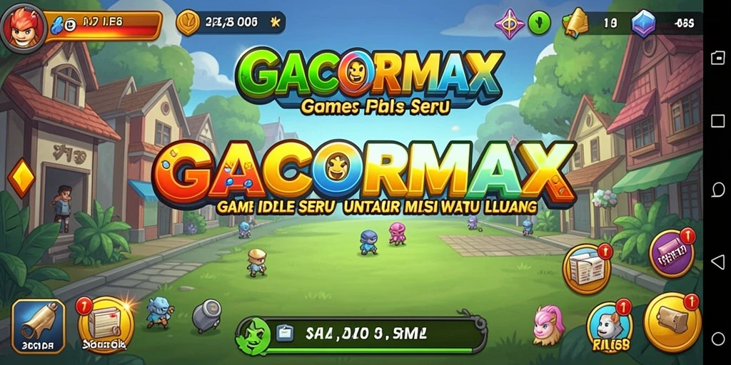 Screenshot seru dari gameplay GACORMAX yang menampilkan aksi Idle yang menarik.