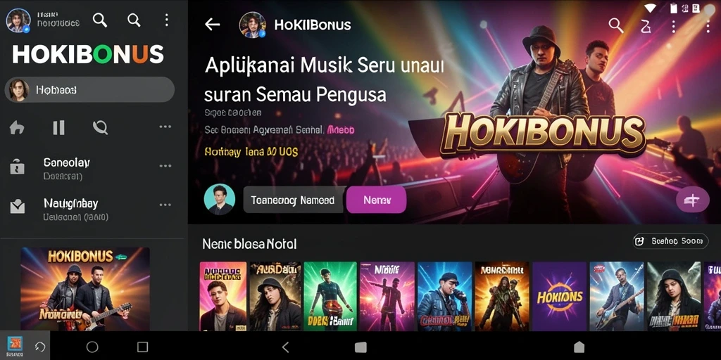 Tampilan gameplay HOKIBONUS yang menarik dalam aplikasi musik.