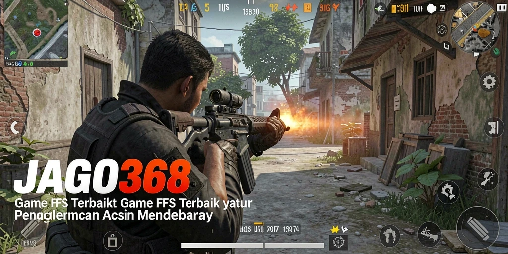 Screenshot JAGO368 menampilkan aksi mendebarkan dalam game FPS.