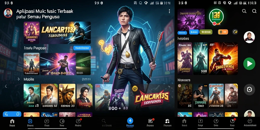 Tampilan gameplay LANCAR138 menampilkan antarmuka musik yang menarik dan mudah digunakan.