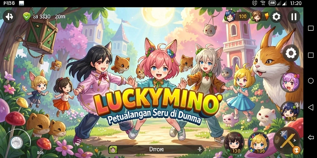 Tampilan gameplay seru dan menakjubkan di LUCKYMINO.