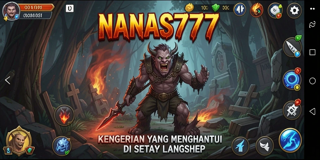 Tampilan gameplay NANAS777 dengan suasana Horror yang mencekam.