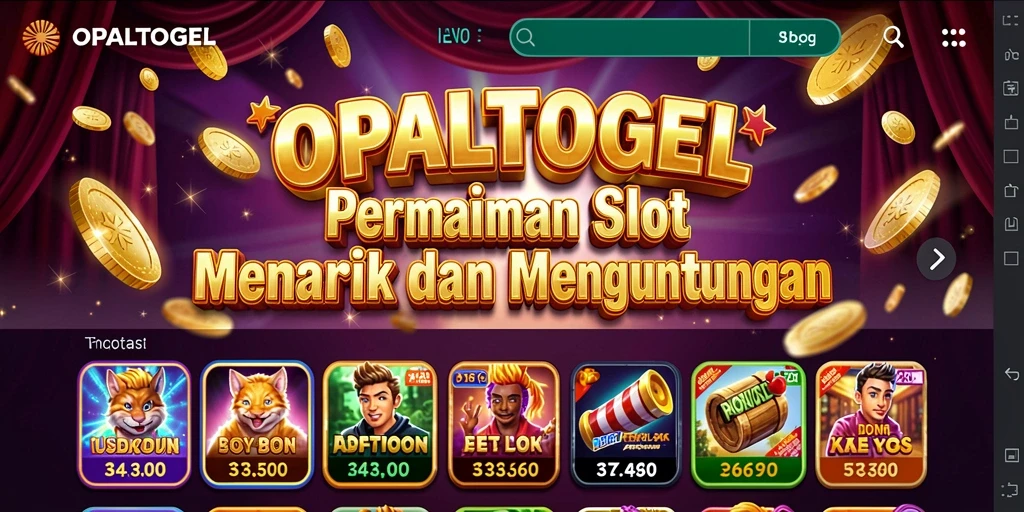 Tampilan menarik dari gameplay OPALTOGEL yang penuh warna.