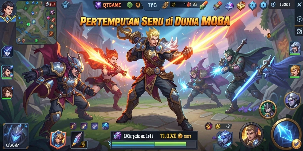 Tampilan gameplay QTGAME yang mendebarkan dan seru.