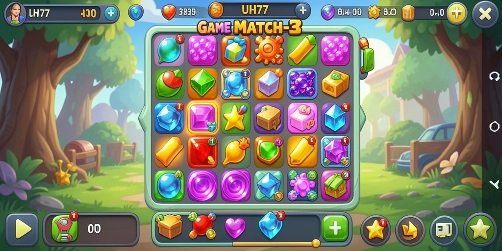 Tampilan menarik dari gameplay UH77 yang seru.