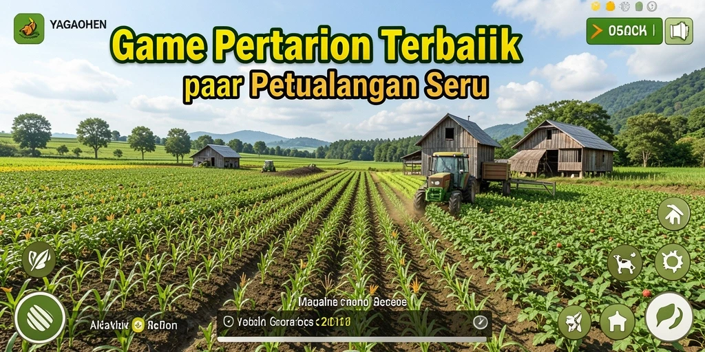 Screenshot gameplay YAGAOHEN menampilkan petani yang merawat kebun dengan penuh cinta.