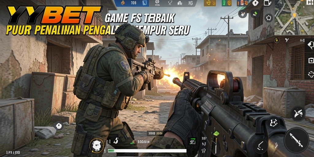 Tampilan gameplay seru dalam pertempuran FPS yang menegangkan.